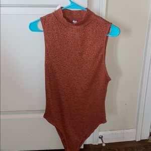 Free people lace high neck bodysuit